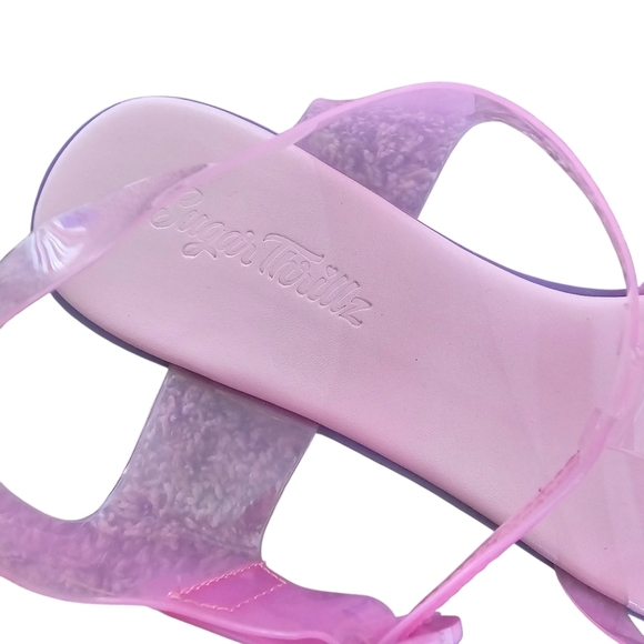 Sugar Thrillz Platform Pushin Daisies Jelly Sandals Shoes Size 7 - Picture 5 of 8